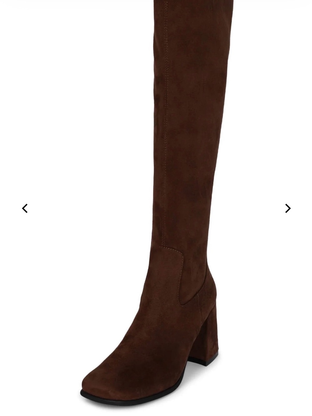 Jeffrey Campbell Hot Lava Brown Suede Over-the-Knee Block Heel Boot